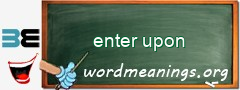 WordMeaning blackboard for enter upon